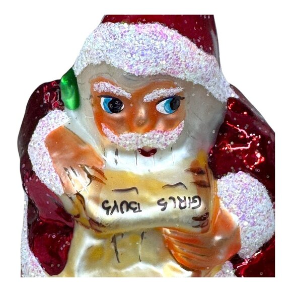 Radko ON TOP OF THE WORLD Santa Claus w/ Boys GIrls Scroll Christmas Ornament 95 - Picture 4 of 9